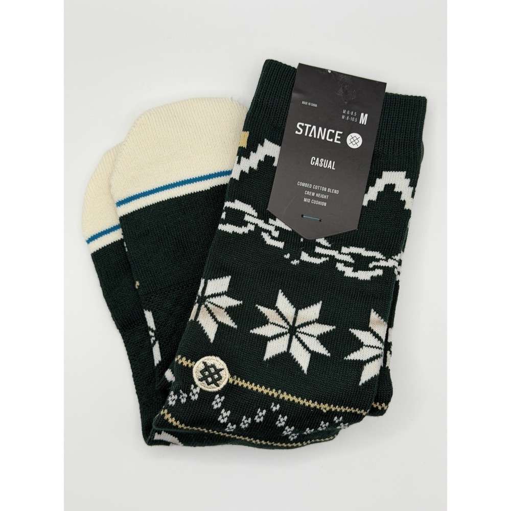 Stance‎ Break The Season Christmas Crew Socks Pine Green A555D25BRE Mens Medium